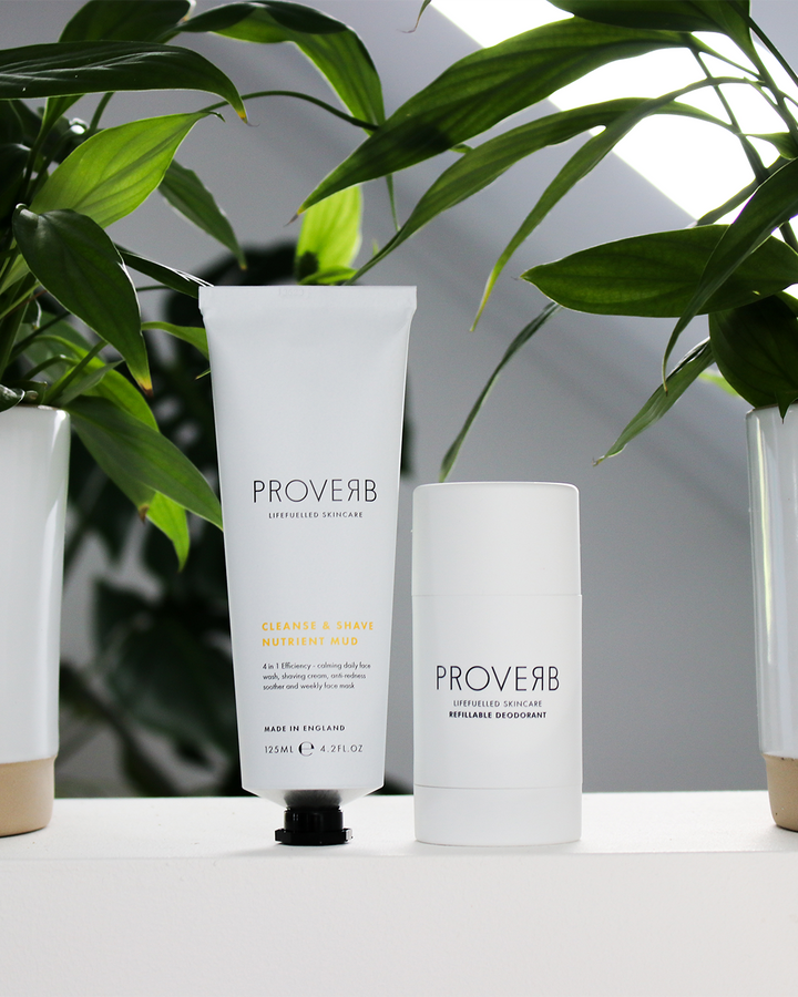 Proverb Cleansing and Shaving Nutrient Mud with Refillable Deodorant