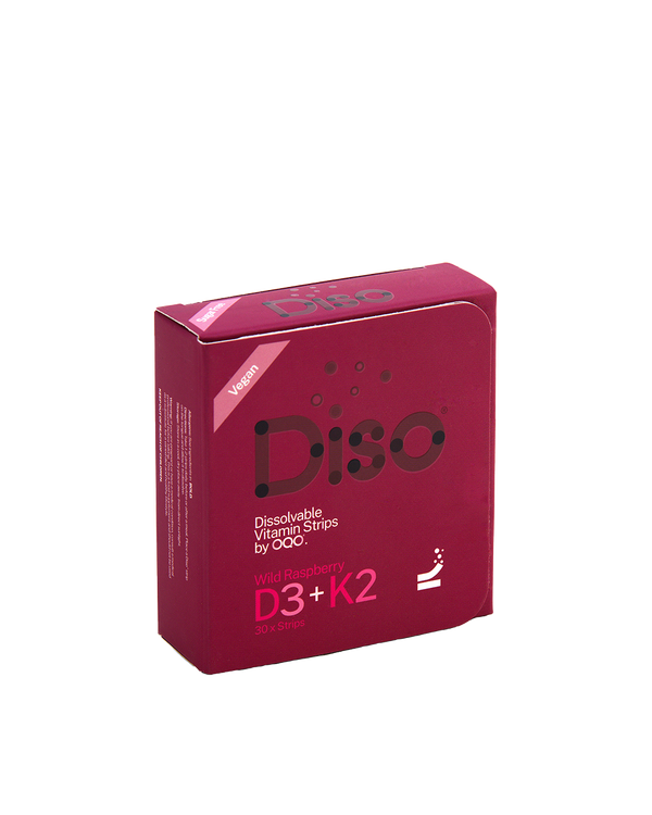 D3+K2 - Raspberry - Box of 30 Oral Thin Strips.