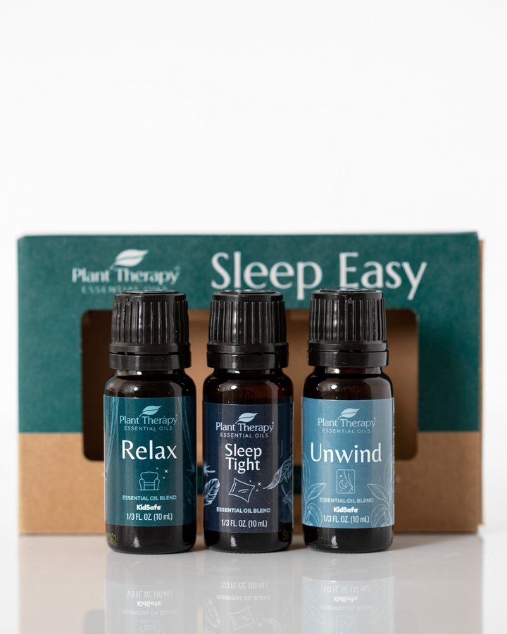 Sleep Easy Essential Oil Blend Set by Plant Therapy with Relax, Sleep Tight, and Unwind blends