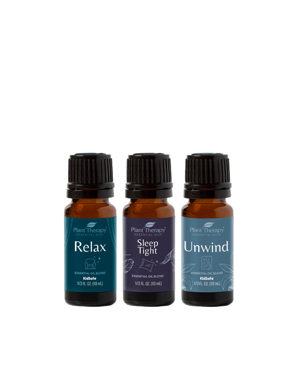 Plant Therapy Sleep Easy Essential Oil Blend Set - Relax, Sleep Tight, Unwind
